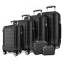 Luggage Suitcases Hardshell - 360 Degree Wheels - 6 Pieces - Milan Design