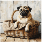 Stretched Canvas Pug