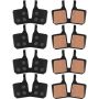 Blulu 4 Pairs Bike Brake Pads Resin Bicycle Disc Brake Pads Compatible With Magura 4 Piston MT5/ MT7/ MT5E Bicycle Replacement P