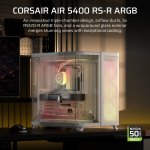 Corsair Air 5400 Rs-r Argb Mid-tower Atx Triple Chamber 3X Argb Fans Tempered Glass – New