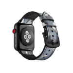 Kd Leather & Silicone Apple Watch Strap 38 40MM S m l Blue Camo