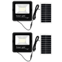 200W Solar Flood Light With Remote &panel IP67 OUTDOOR-2PACK