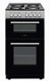 Goldair Double Eletric Oven With Solid Element Hob Silver Innox Finish GDFEO-5060