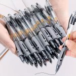 20 25PCS Retractable Gel Pens 0.5MM Fine Point Assorted Colors - Black Blue Red - Ideal For Office School And Teacher Marking