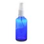 20ML Blue Glass Aromatherapy Bottle With Serum Pump - White 18/410