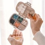 Compact 8-COMPARTMENT Pill Organizer - Portable Moisture-proof Medicine Storage Box For Travel & Daily Use