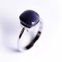 Aster Silver Stack Indigo Crystal Ring - 7 / Indigo
