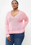 Plus Sweater Gery - Light Pastel Pink