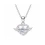 Cde 925 Sterling Silver Angel Wing Necklace With Swarovski Crystals
