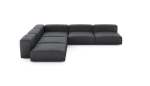 Five Module Corner Sofa - Leather - Dark Grey - 346CM X 346CM