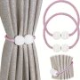 2pcs Magnetic Curtain Tiebacks - Elegant Decorative Rope Holders For Home & Office Windows Easy Install
