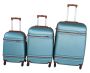 3-PIECE Light Blue Abs Luggage Set