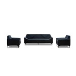 Modern Pu Leather Office Lounge Set - Grey