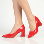 Madison Plain Court Block Heel - Red - 8