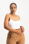 Mindy Strappy Bodysuit - White - L