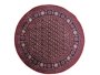 Bk Carpets & Rugs Persian Inspired Round Rug Maroon Red & Beige- 1 6 X 1 6M