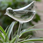 1 Set Automatic Flower Watering Device Plant Waterer Self Watering Globes Bird Shape Hand Blown Clearplastic Aqua Bulbs Automati