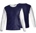 Unisex Dye Sublimated Long Sleeve Crew Neck T-Shirt Drop Needle Square Corporate Design