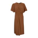 Copper Ruched Detail Midi Dress