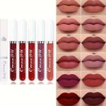 Matte Liquid Lipstick Waterproof Non-stick Cup Long Lasting Lip Gloss Fruit Scented Durable Makeup For Dining Swimming Sweatproo