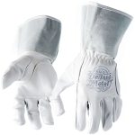 Defiant Metal Tig Welding Gloves - Premium White Goatskin Leather Medium