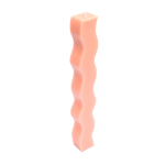 Wave Candle Cinnamon Pear Scented - Peach