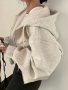 Solid Zip Up Drawstring Hoodie Casual Long Sleeve Sweatshirt With Pocket Women's Clothing