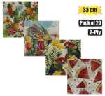 Serviettes 2PLY 33CM 20PC Arrows Marketplace Brits Bros