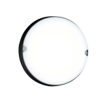 9W Bulkhead LED Round Pvc Black 4000K IP54