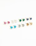 Goldair Gold Diamante Weekday Stud Earrings 7-PACK