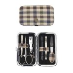 3 Swords Manicure Set Bl 7858 P N Chequered Material - 6 Piece