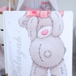 Fleece Blanket Tatty Teddy Light Pink Set