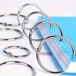 10PCS Metal Book Ring Opening Looper Ring Looper Ring Binding Iron Ring Card Activity Ring
