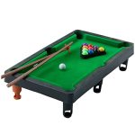 Pineeseatile 1SET MINI Tabletop Pool Set Small Billiards Game Includes Game Balls Sticks And Triangle Rack Travel Friendly Offic
