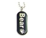 Bear With Paw Dog Tag
