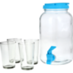 @home Glass Dispenser Set 5 Piece