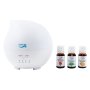 Crystal Aire Aroma Raindrop Diffuser With Night Light And 3 Essential Oils Pack Sweet Orange Grapefruit & Peppermint