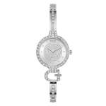 Guess Giselle Silver Tone Analog Watch With Crystal Bezel