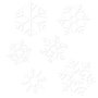 Rustic Christmas Snowflake Window Stickers Pack Of 24