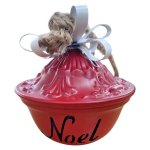 Metal Neol Bell Christmas Decoration Red 15CM