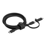Belkin Boostcharge 2IN1 Usb-c Braided Cable With Lightning Adapter 1.5M Black