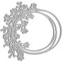 Craft Stationary Flower Arch Steel Template Stencil 11.2CM