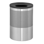 Special Steel Litter Bin – Wide – Perforated – Stainless Steel – 631SS