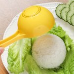 1PC Rice Spoon Rice Spoon Mold Rice Ball Scoop Mold Cooking Spoon Cooker Rice Ball Mold For Kitchen Yellow Non Stick Rice Spoon