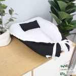 Winter Baby Nest Sherpa Inside Black And White Monochrome