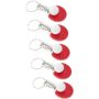 MINI Table Tennis Keychain Set Simulated Red Ping Pong Racket 5PCS