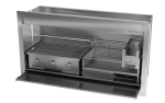 Combo Braai Wood & Gas Stainless Steel 5 Sizes - 1600MM Combo Insert Braai Full 304 Stainless Steel