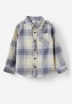 Cotton On Rugged Long Sleeve Shirt - Rabbit Grey steel Plaid