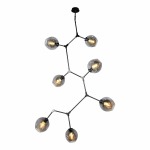 Molecule Chandelier 7 Light Vertical Black Gold - Gold