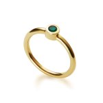 Gemstone Ring 3MM Green Onyx